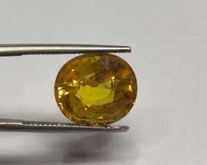 Zafiro Amarillo, Piedra Preciosa Natural, Corte Ovalado - Product Image 1