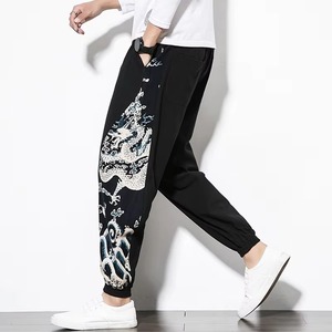 Pantalones de Trabajo Harem con Parches de Dragón Chino, Estilo Casual, para Hombre, Talla Grande, Pantalones Deportivos Holgados, Estilo Urbano - Product Image 6