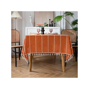 Elegant Green Jacquard Damask 70x90 Inches 190 GSM Durable Prints <b>Tablecloth</b> Rectangle Woven Floral Pattern Washable Home Use - Product Image 3