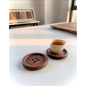 Posavasos Redondos Ecológicos de Madera de Haya de 10 mm de Grosor para Bebidas con Espacios en Blanco para Grabado Láser - Product Image 2