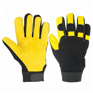 Goat Skin Safety Gloves Soft Shell Hand Protection Mechanic Gloves Anti <b>Slip</b> High Performance Bulk Working Gloves <b>Full</b> Finger - Product Image 4