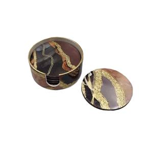 Posavasos de alta calidad con tablero de MDF, impresión de adhesivo esmaltado, juego de 4 posavasos para té a un precio muy razonable. - Product Image 1