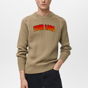 Classic Men Knitted Sweater 100% Cotton Warm Feel Soft Touch Modern Fit Everyday Winter Layering Comfortable Durable High - Product Image 1