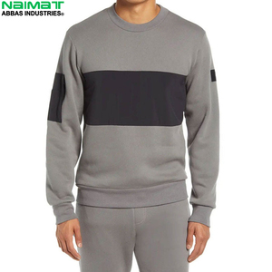 เสื้อสเวตเชิ้ตคอกลมแบบทูโทน คอนทราสต์ พาแนล สำหรับผู้ชาย หลายสี บล็อกสีต่างกัน ผ้าฟลีซ ชุดฝึกซ้อม เสื้อคลุม เสื้อผ้าชั้นนอก - Product Image 4