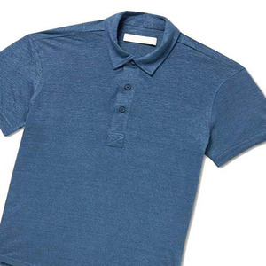 Relaxed Fit Polo Shirt men durable cotton blend material <b>classic</b> button neck design suitable for vacation and everyday wear - Product Image 3