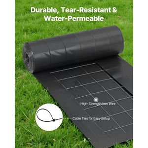 Rotolo di tela non tessuta industriale 2 x 100 piedi con supporto in filo metallico per recinzione antierosione e controllo sedimenti - Product Image 3