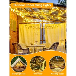 200 LED Fairy <b>Lights</b> 66Ft Plug-in String <b>Lights</b> Waterproof Indoor Outdoor Christmas Decor 8 Modes <b>Timer</b> Twinkle Effects for - Product Image 3