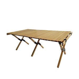 Tavolo da Pranzo Pieghevole Multifunzione in Legno Naturale per Uso Interno ed Esterno - Product Image 4