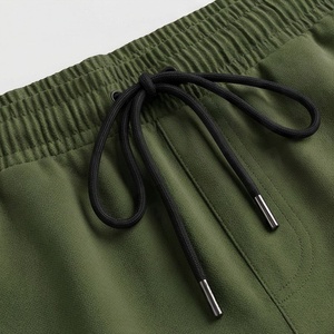 Pantalones Cortos Deportivos de Algodón 100% para Hombre, con Logotipo Personalizado, Tejido Sólido, para Gimnasio, Natación, Playa, Verano, Color Liso, Servicio OEM, Estilo Premium - Product Image 4