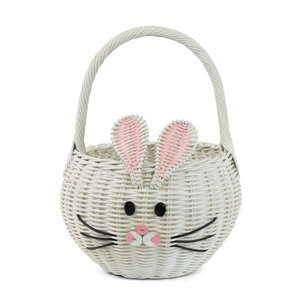 Awesome Rabbit Toy Storage <b>Basket</b> Books Storage Rattan Design Toddler Room Furniture Cute Animal Shaped Craft Wholesale - Product Image 3