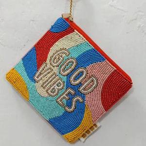 กระเป๋าใส่เหรียญทำมือเนื้อนุ่มพร้อมงานปัก กระเป๋าใส่เหรียญลูกปัดขนาดกะทัดรัดสำหรับเด็กผู้หญิง - Product Image 1