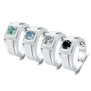 แหวนทองคำแท้ 18K แบบ Unisex ดีไซน์ Eternity Band ประดับพลอยธรรมชาติเจียระไนทรง Brilliant Cut ตัวเรือนชุบโรเดียม สไตล์คลาสสิกสำหรับงานหมั้น AMBER JEWELS - Product Image 3
