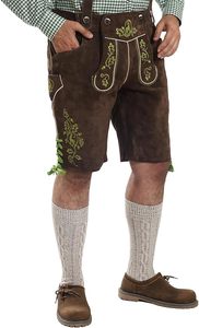 กางเกงหนังปักลายสไตล์วินเทจไซส์ใหญ่สำหรับผู้ชาย |   กางเกงขาสั้นหนังสไตล์บาวาเรียนแบบโบราณ |   ชุดทำมือสำหรับเทศกาลอ็อกโทเบอร์เฟสต์ - Product Image 3
