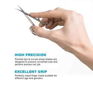 Ciseaux à cuticules en acier inoxydable, outil professionnel de manucure et pédicure, outil de coupe de précision pour cuticules - Product Image 3