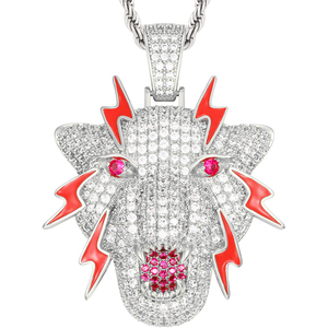 Colgante de Moissanita de Plata 925 de Alta Calidad Personalizado, Joyería Hip Hop, Colgante con Rostro de Dibujos Animados y Diamantes de Moissanita - Product Image 6