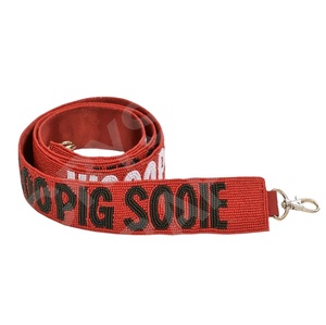 Sangle de sac à main en perles de forme et de conception personnalisées Sangles de sac en perles de rocaille en or blanc personnalisées pour sacs - Product Image 1