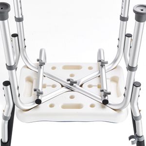 400 Lbs Capacity Foldable <b>Shower</b> <b>Chair</b> with Back Adjustable Height <b>Shower</b> Stool for <b>Shower</b> Bathtub Use - Product Image 5