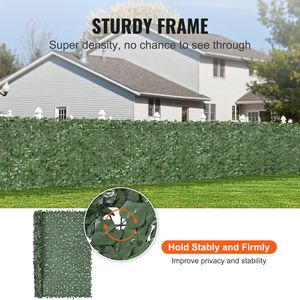 Siepe Artificiale 96x72 in Bosso Verde per Recinzione Privacy, Pannello Frangivista Rinforzato per Parete Verde - Product Image 3