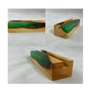 Handcrafted <b>Resin</b> And Wood Business Card Holder For Hotel Office Desk <b>Top</b> Card Holder Handmade Handicrafts - Product Image 1