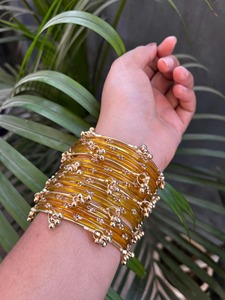 Women Stylish glass Fashion <b>Bangles</b> Trendy <b>Bangles</b> <b>Set</b> Modern Stackable <b>Bangles</b> Ladies Wrist Accessories Daily Wear Jewelry - Product Image 2