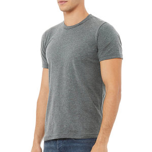 เสื้อยืดคอกลมสีเทาสำหรับผู้ชาย ผ้าฝ้าย 100% สไตล์ลำลองเรียบง่าย พร้อมลายพิมพ์เจอร์ซีย์ระบายอากาศได้ดี - Product Image 2