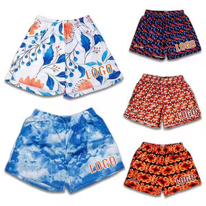 Short de basketball en maille pour homme, personnalisé, en polyester imprimé avec motifs camouflage et effet goutte de flamme - Product Image 1