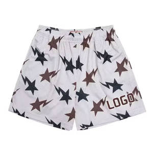 กางเกงขาสั้นผู้ชายขายส่งราคาพิเศษ ลายดอกไม้เต็มตัว กางเกงกีฬาแบบสั่งทำ กางเกงรัดรูป กางเกงตาข่าย พร้อมโลโก้สั่งทำ - Product Image 3