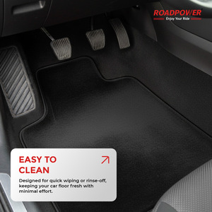 ROADPOWER (RP-MAT-135) Ensemble de 5 tapis de sol universels pour voiture, tapis de moquette de qualité supérieure pour sièges avant et arrière, faciles à installer et à nettoyer - Product Image 4