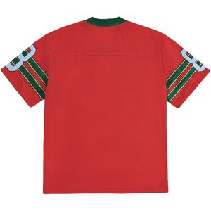 Camiseta de Fútbol de Malla con Estampado Personalizado, Cuello en V, Manga Corta, Roja, Verde y Dorada, Transpirable, Deportiva, para Hombres Adultos - Product Image 2