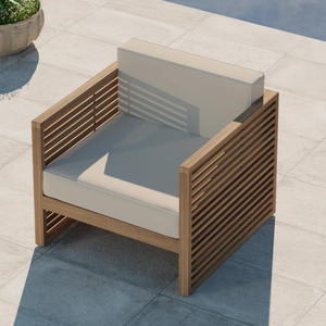 Muebles de Sofá Modernos para Exteriores de Madera de Teca Sólida, Resistentes a la Intemperie, para Hoteles, Villas y Resorts, Fabricante Mayorista Comercial - Product Image 3