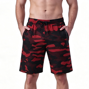 <b>Men's</b> <b>Camouflage</b> Board <b>Shorts</b> Quick Dry Drawstring Zipper Pocket Casual Style Mid Waist 100% Polyester Woven Fabric - Product Image 4