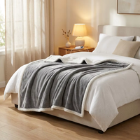 Manta Térmica Reversible de Franela y Sherpa, 50x60 Pulgadas, 9 Niveles de Calor, Apagado Automático, Certificación ETL y FCC, Lavable a Máquina, para el Hogar