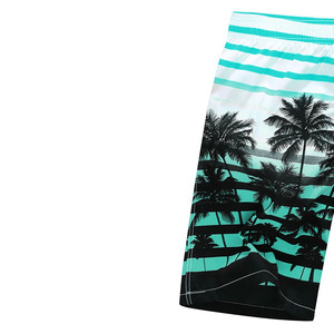 กางเกงชายหาดลำลองผู้ชายรุ่นล่าสุด พิมพ์ลายดิจิทัล เอวยางยืดปานกลาง รับทำโลโก้ตามสั่ง MOQ ต่ำ ป้องกันแบคทีเรีย ยืดหยุ่น ระบายอากาศได้ดี - Product Image 3