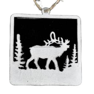 Oiseau décoratif suspendu en fer avec revêtement en poudre blanche fini pour la décoration de la maison et d'autres décorations de Noël - Product Image 4