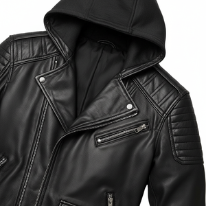 Latest Design Unisex Sheep Skin <b>Leather</b> Denim Lightweight <b>Winter</b> <b>Jacket</b> Eco-Friendly Waterproof Customizable Letter Pattern - Product Image 4