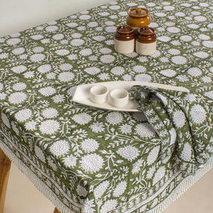 Mantel Redondo de Plástico Tejido con Diseño Floral para Mesa de Comedor, Mantel de Algodón para Mesa de Té, ZF Global Export - Product Image 6