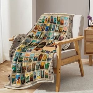 Manta de Franela Geográfica Suave y Ligera, Multifuncional para las Cuatro Estaciones, Ideal para Sofá, Oficina, Cama y Viajes - Product Image 5