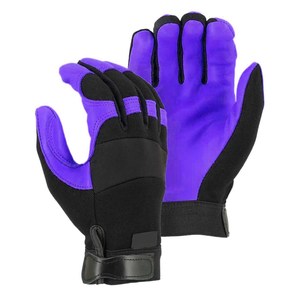Premium Mechanic Utility <b>Gloves</b> High Vis Yellow Synthetic Leather Palm Flexible Spandex Back Safety Work <b>Gloves</b> Europe - Product Image 5