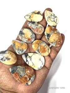 Pierre précieuse naturelle Maligano Jasper, cabochon, formes et tailles variées, environ 20 à 30 mm - Product Image 3