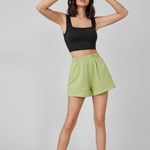 Women's Black Square Neck Crop Top Sleeveless Knitted Spandex Cotton Casual Breathable Slim Fit Spring Summer Solid Color - Product Image 3