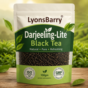 Thé noir en vrac LyonsBarry Darjeeling-Lite 100g, thé naturel pur et rafraîchissant pour la santé, certifié GMP ISO - Product Image 3