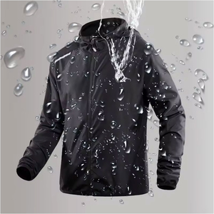OEM Wholesale Breathable <b>Men's</b> Waterproof Jackets <b>Rain</b> <b>Coat</b> Raincoat with Hood <b>Men</b> Reflective <b>Rain</b> Jacket - Product Image 4