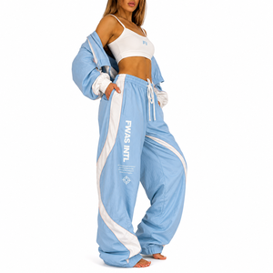 Conjunto Deportivo Cortavientos de Alta Calidad para Mujer, 100% Poliéster, Secado Rápido, Transpirable, Personalizado, Pantalones para Hombre - Product Image 1