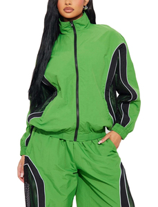 Casual Wear <b>Women</b> <b>Windbreaker</b> 2 Piece Set Top Trend Anti Wrinkle Hot Selling Cheap Price <b>Windbreaker</b> Tracksuit with Custom made - Product Image 4