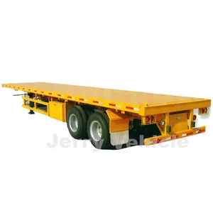 Fabrieksprijs Flatbed Oplegger Laagdeks Vrachtwagen 40 Ft Semi-Terminal Container Aanhangwagen