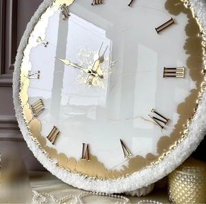 Round Modern Artenza Decor Silent <b>Battery</b> Powered Metal Hanging Wall <b>Clock</b> Roman Numeral Timepiece Living Room - Product Image 2