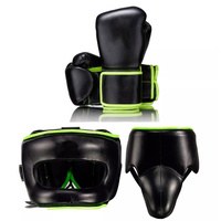 Precio al por mayor RTS, conjunto de boxeo personalizado de calidad pura con cuero de vaca, conjunto profesional para entrenamiento y sparring AS-SP-10
