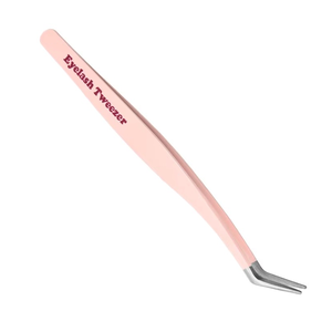 Pince à cils personnalisée en acier inoxydable antistatique, courbée et arrondie, outil professionnel pour extensions de cils 3D - Product Image 6