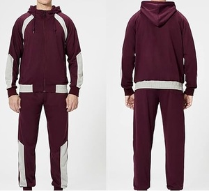 Men <b>Hoodie</b> Tracksuit Two Pieces Set Joggers Running Track Suit Fleece Cotton Baggy Winter Hooded Tracksuits For Mens Breathable - Product Image 3