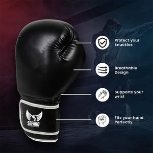 Guantes de Boxeo Sanda de Cuero Hechos a Medida 2026, con Agarre Ergonómico, Transpirables y Cómodos, Unisex, Disponibles en Stock - Product Image 2